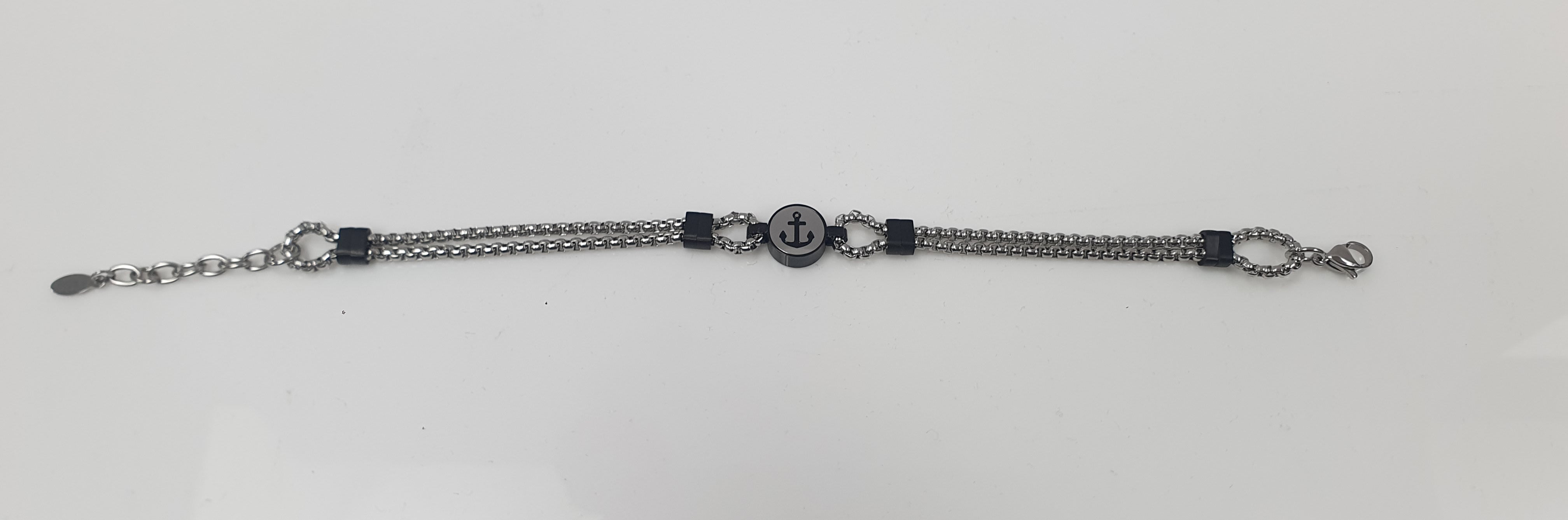 Bracciale uomo ciondolo ancora/ timone gemir