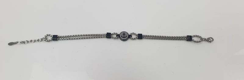 Bracciale uomo ciondolo ancora/ timone gemir