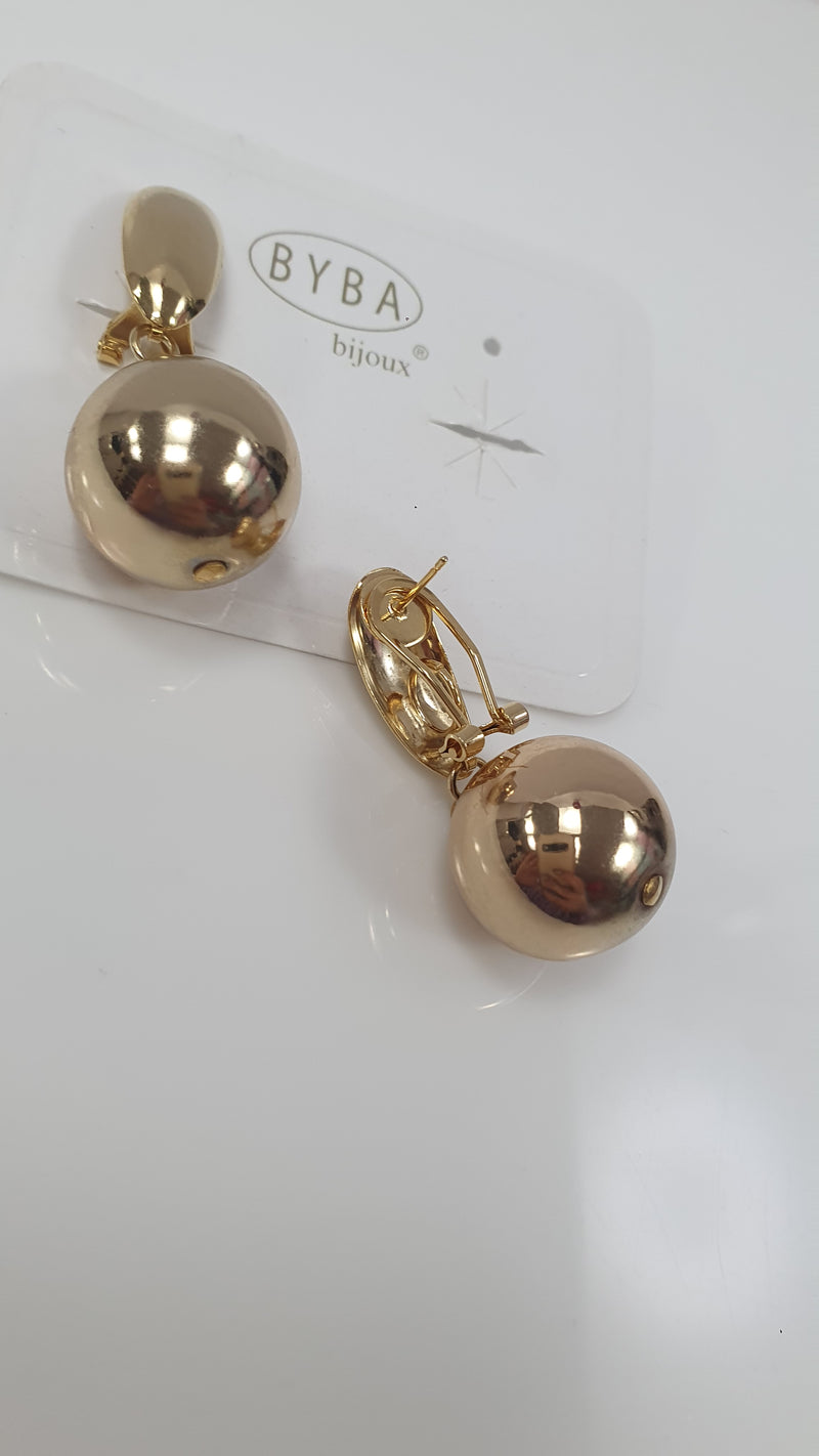 Orecchini pendenti donna di byba bijoux color oro