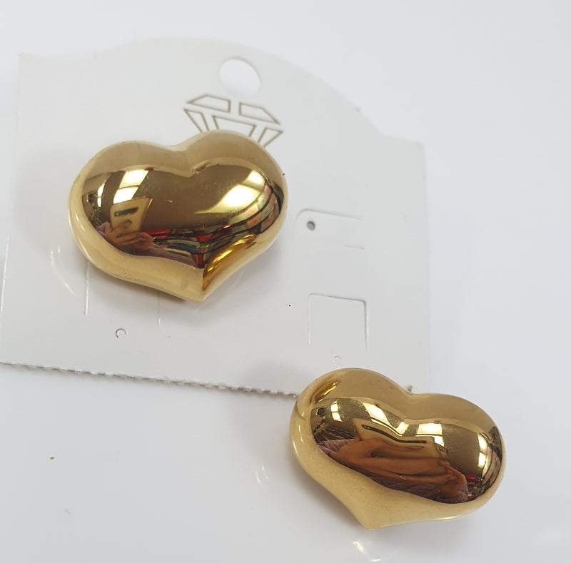 Orecchini a cuore dorato di trik bijoux