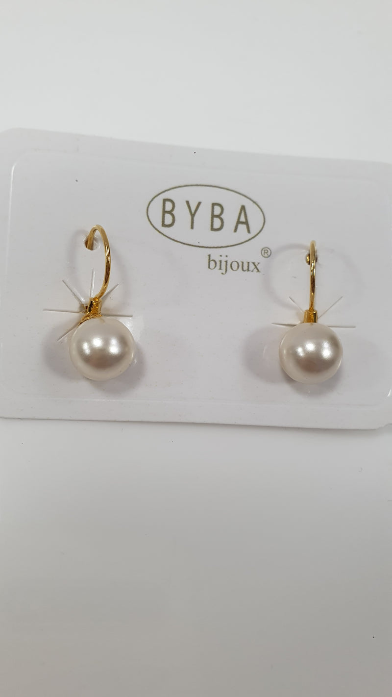 Orecchini monachina e perla di byba bijoux