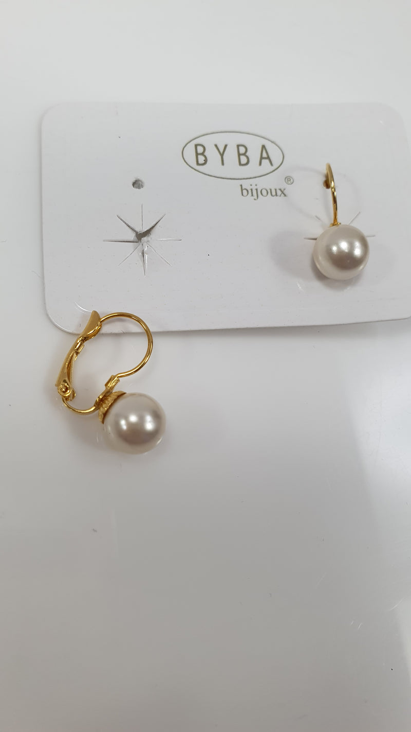 Orecchini monachina e perla di byba bijoux