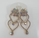 Orecchini donna di trik bijoux fiore e cuore oro / argento