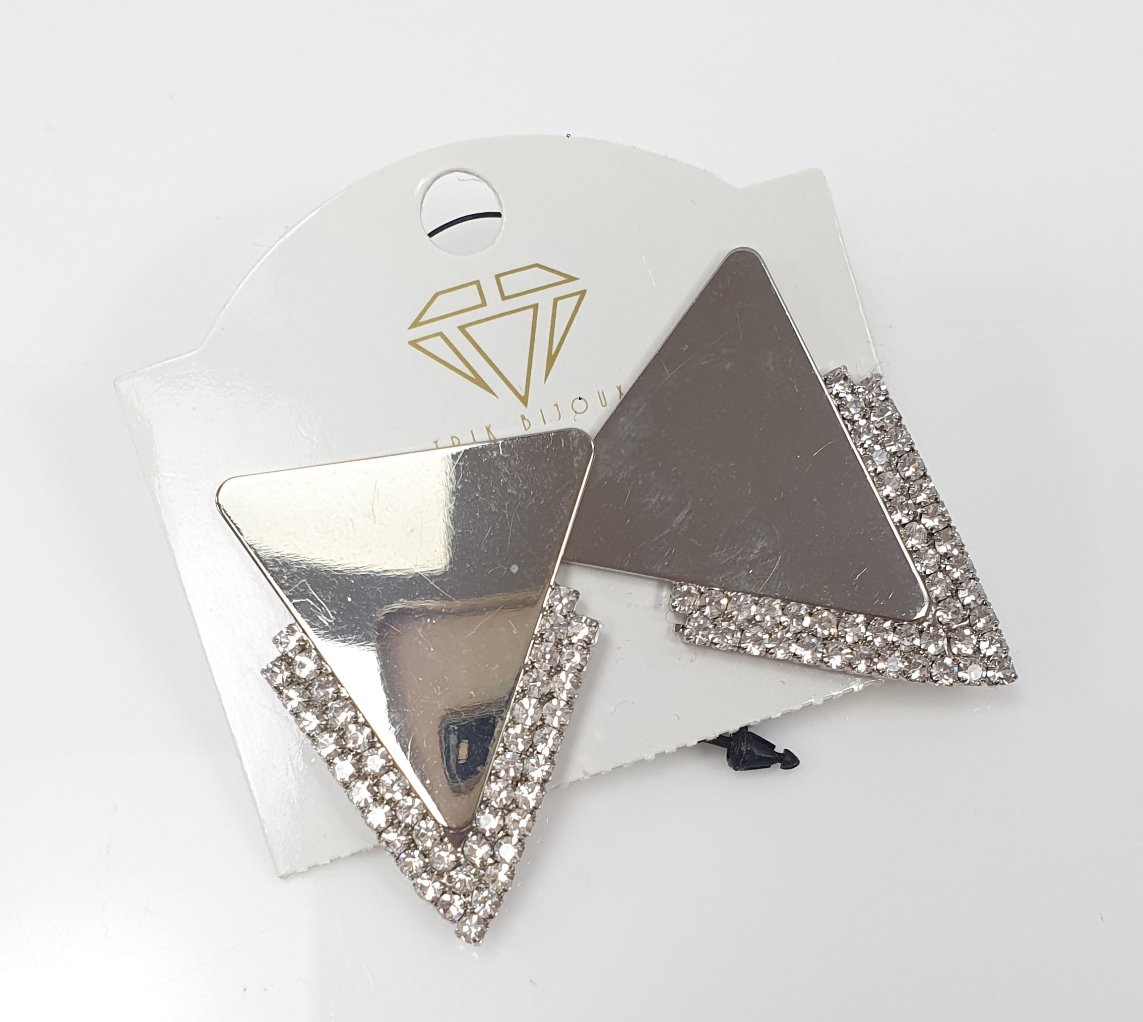 Orecchini triangolo di trik bijoux argento
