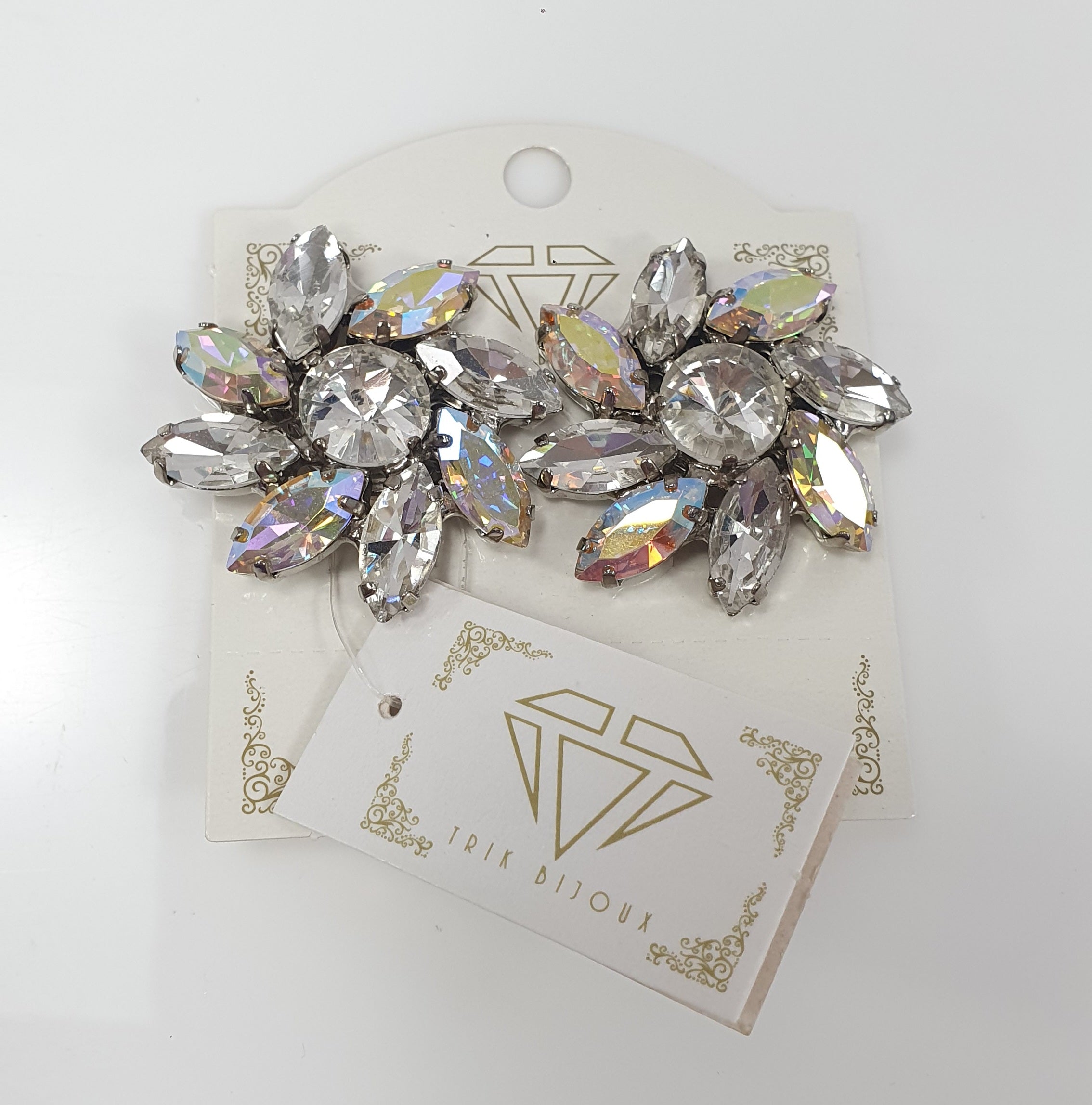 Orecchini donna a clip di trik bijoux fiore