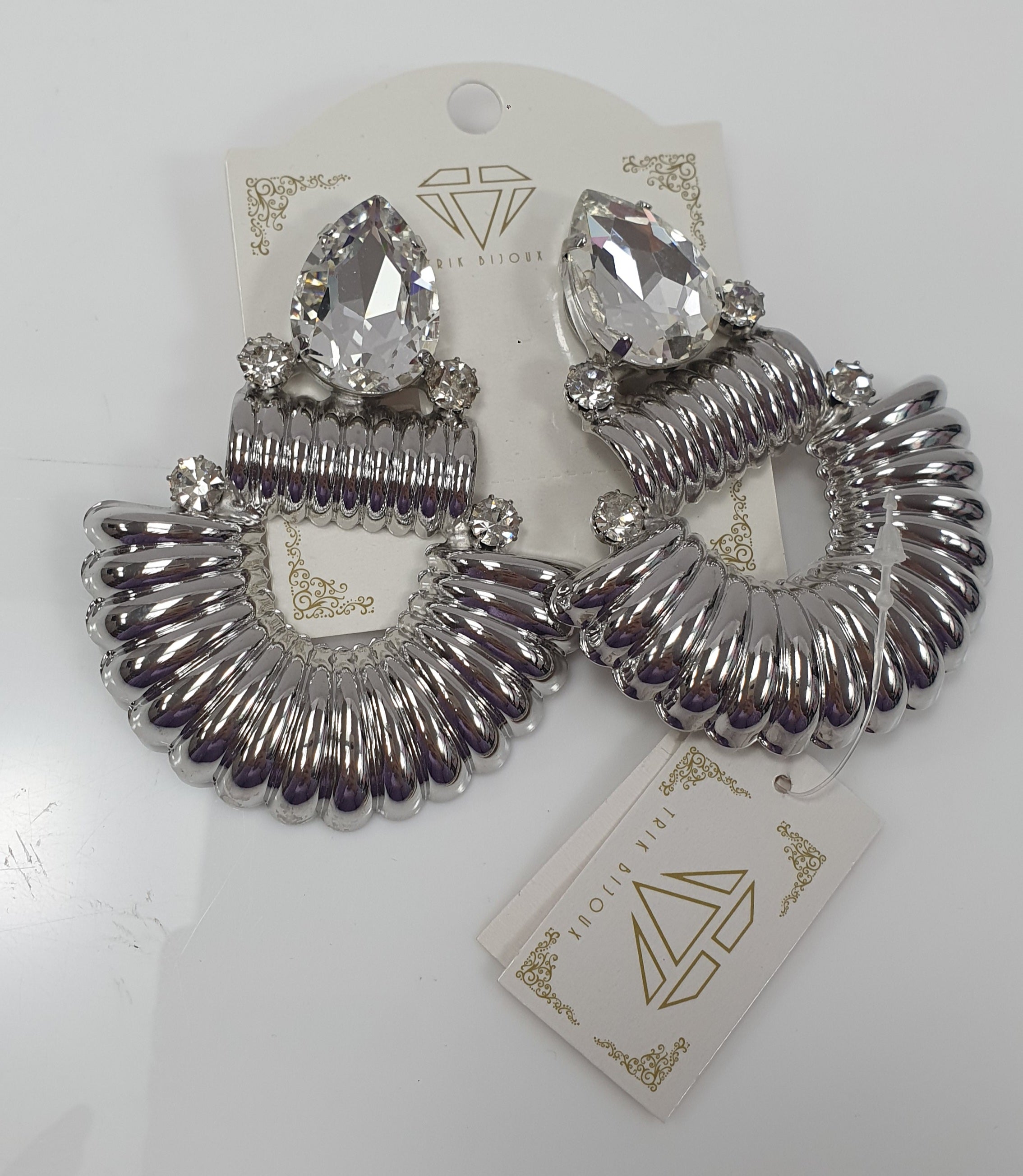 Orecchini donna a clip di trik bijoux oro/ argento