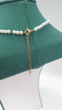 Collana di perle con ciondolo trik bijoux orso/ fiocco/  cuore/ angelo/ quadrifoglio