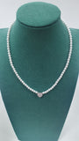 Collana di perle con ciondolo trik bijoux orso/ fiocco/  cuore/ angelo/ quadrifoglio