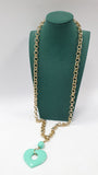 Collana donna di gemir pendente verde chiaro