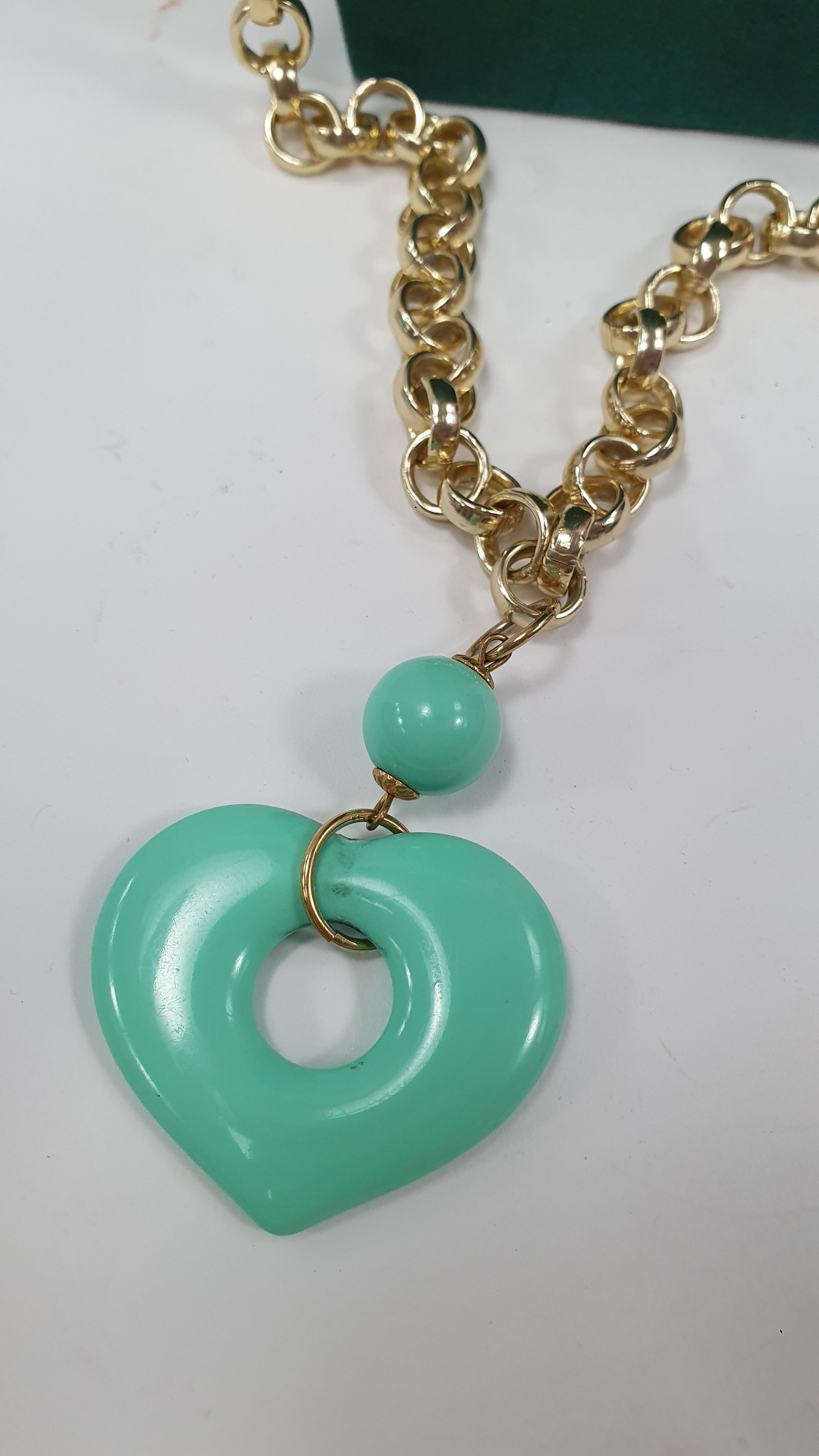 Collana donna di gemir pendente verde chiaro