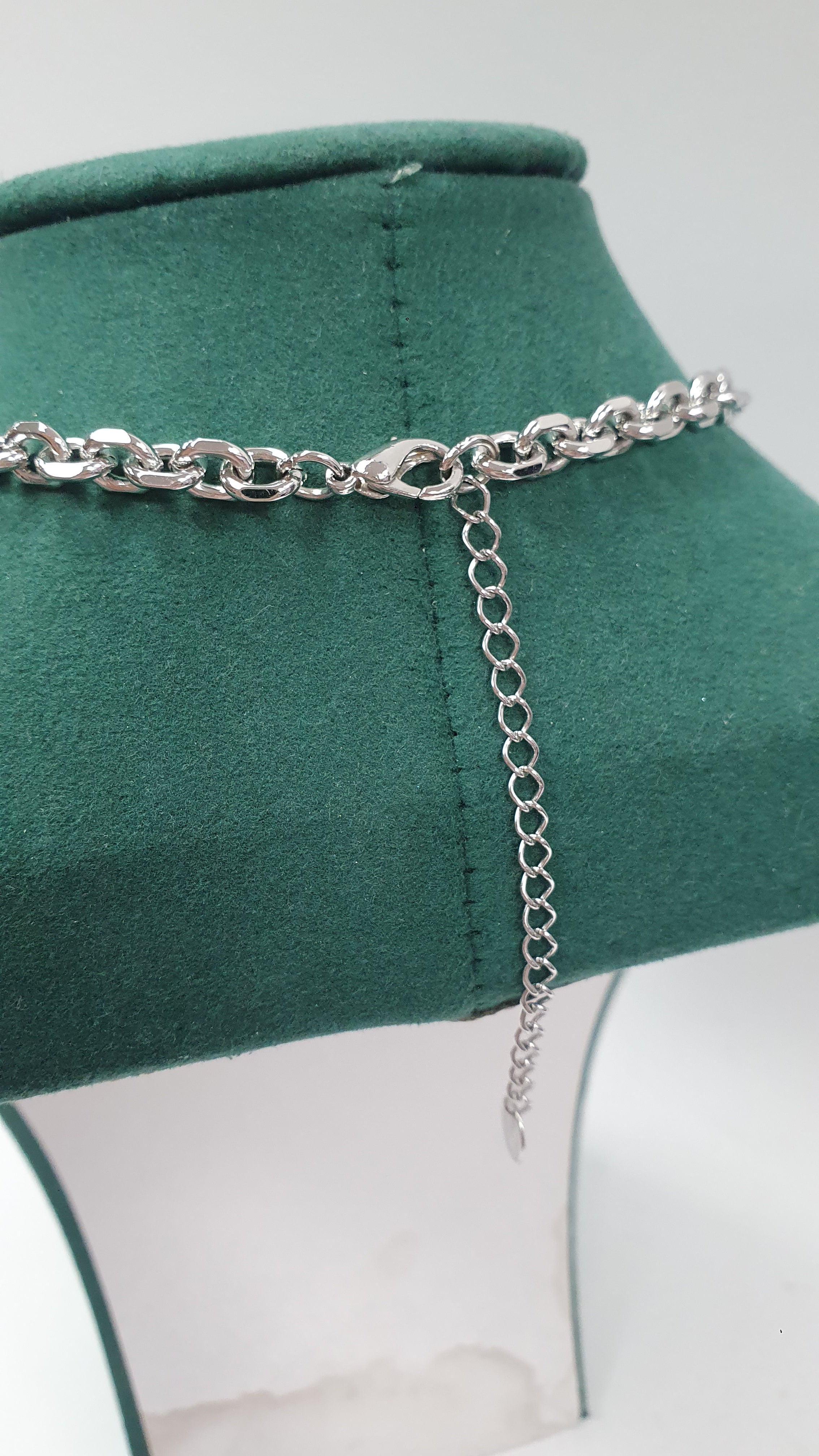 Collana donna di gemir argento e nero