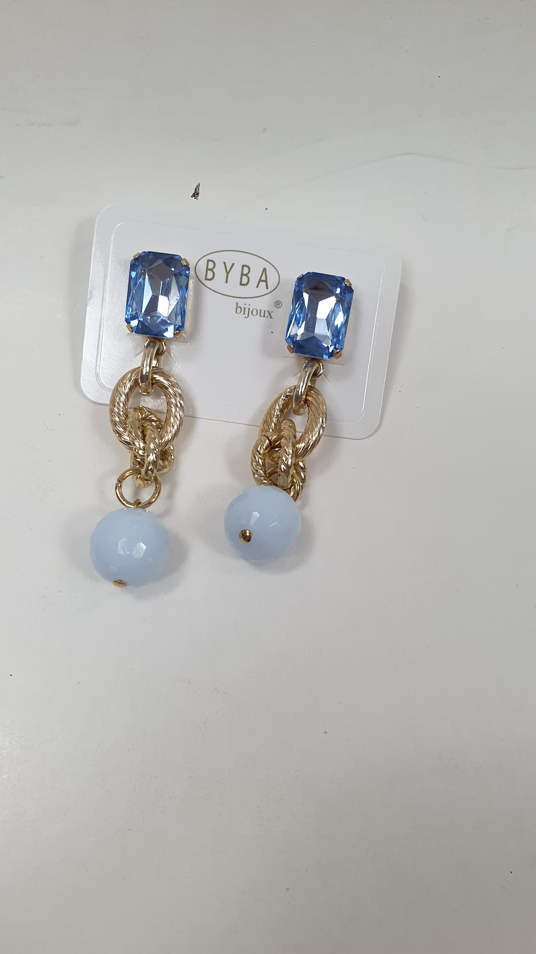 Coordinato collana e orecchini di byba bijoux azzurra