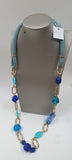 Coordinato collana e bracciale di byba bijoux azzurro e blu