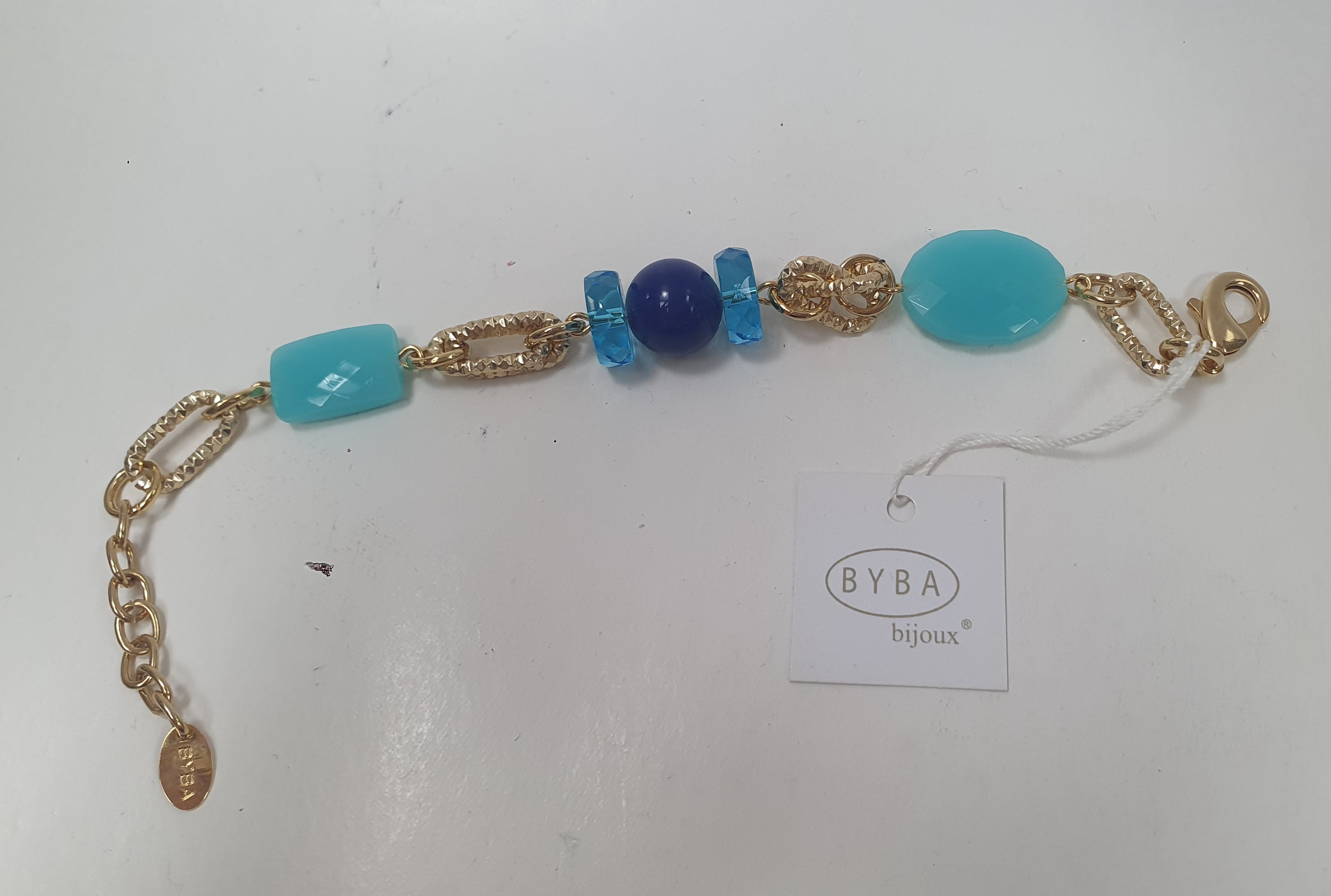 Coordinato collana e bracciale di byba bijoux azzurro e blu