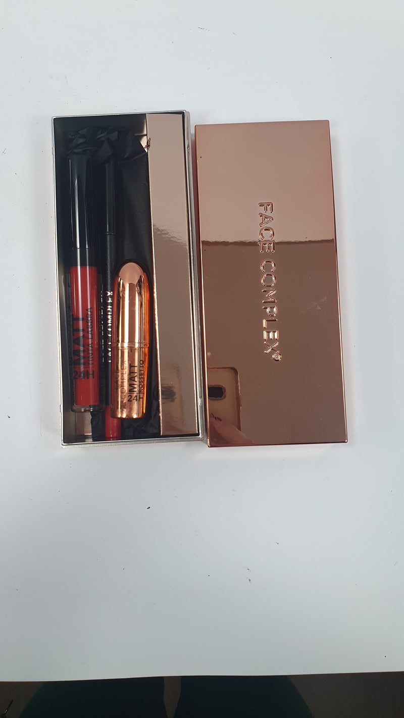 Matt lip kit 24h di face complex 3 pezzi n.01/02/03