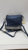 Pochette tracolla pelletteria veneta F813 blu/ Tortora