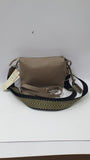 Pochette tracolla pelletteria veneta F813 blu/ Tortora