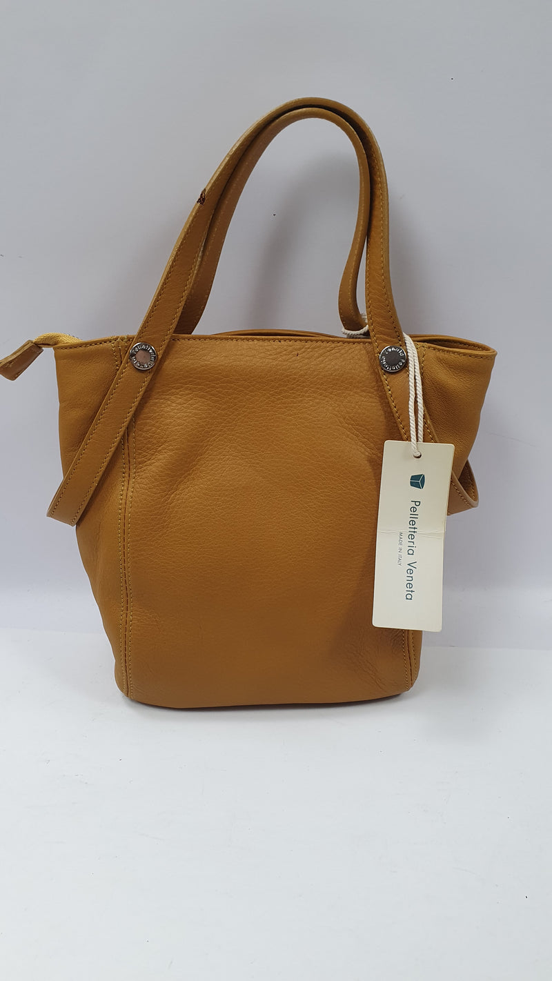 Borsa a tracolla pelletteria veneta verde/ ocra/ rossa fantasia