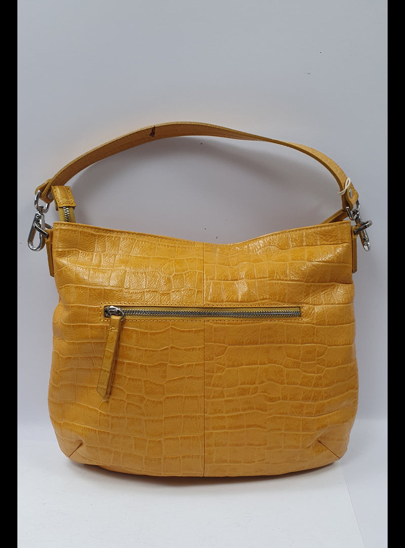 Borsa a spalla di pelletteria veneta st915 ocra
