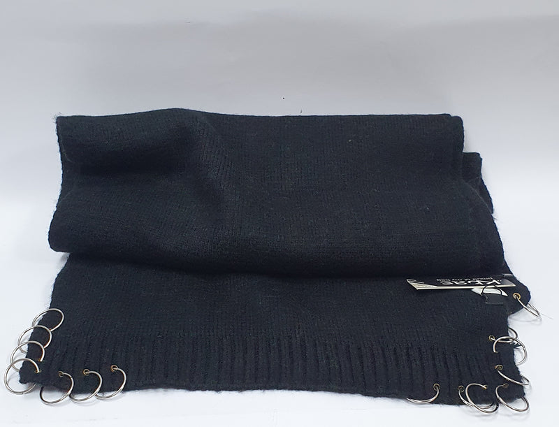 Sciarpa donna kbas nera con ganci