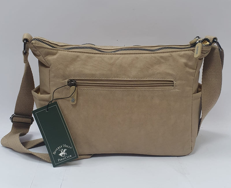 BORSA A TRACOLLA BEVERLY HILLS POLO CLUB BH-3954G BEIGE / NERO