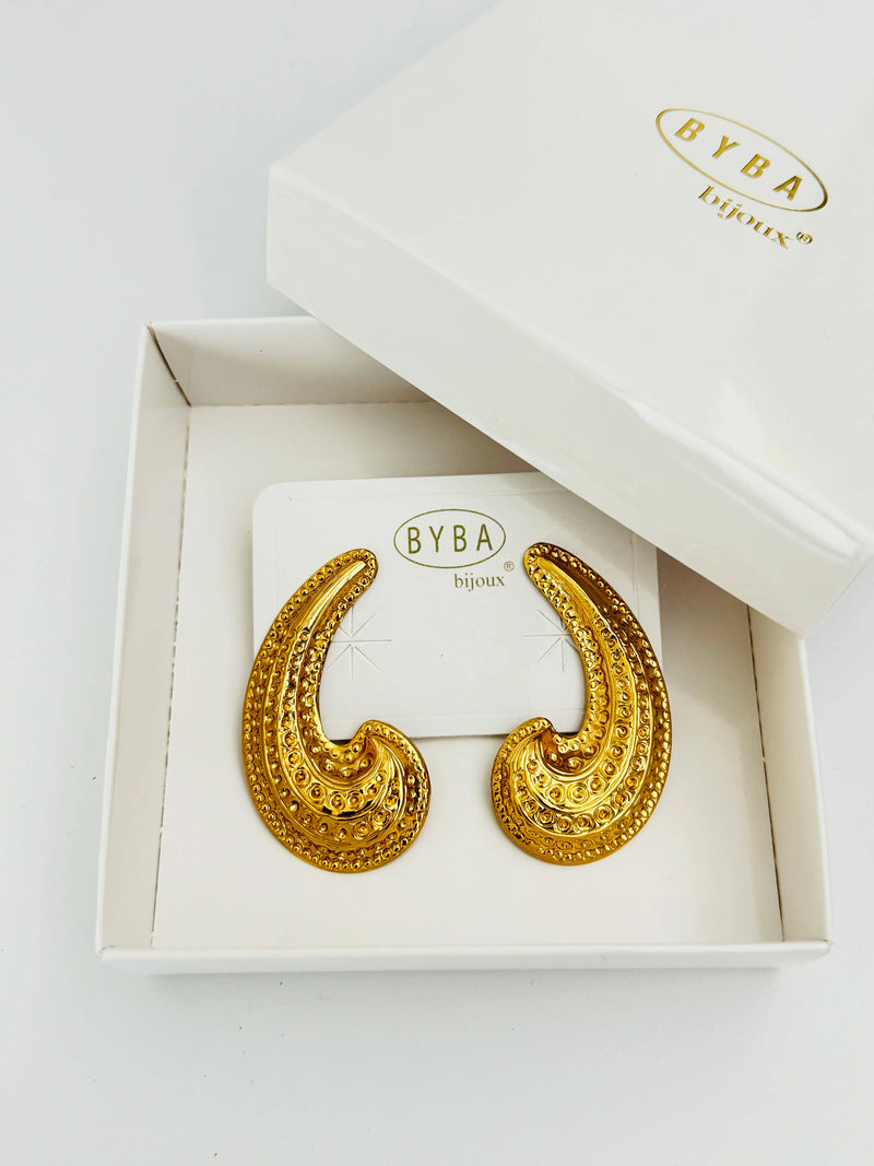 orecchini pendenti byba bijoux eclot oro