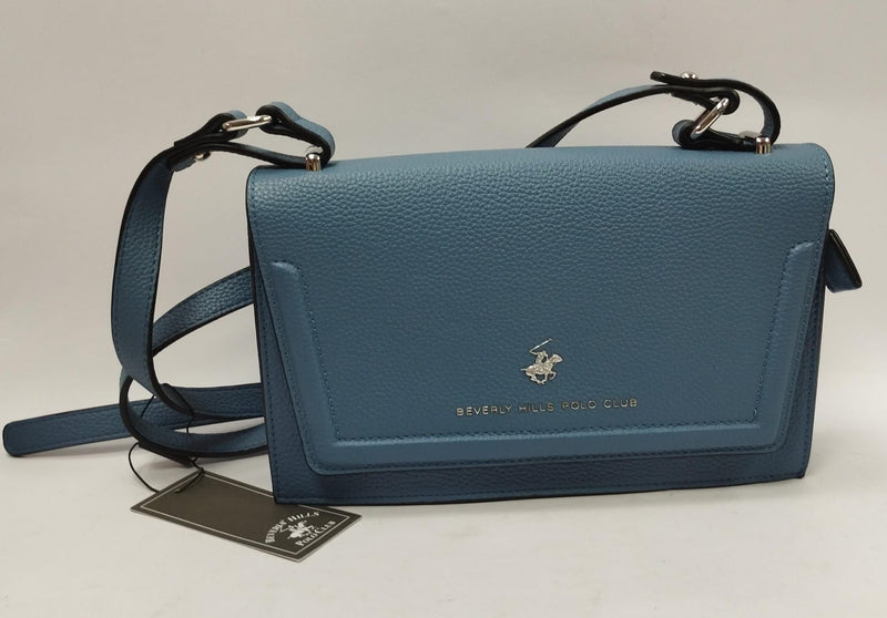 borsa donna tracolla beverly hills polo club bh-4203 azzurro