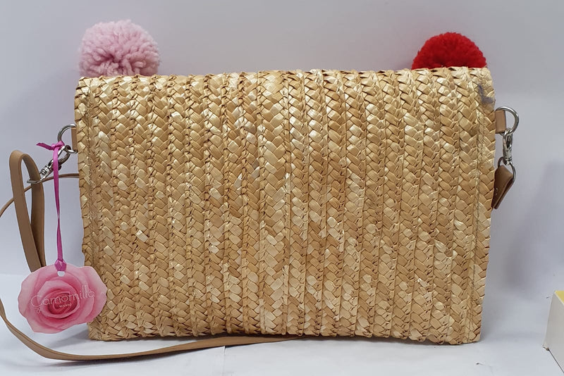 borsa paglia camomilla milano rosa 54411