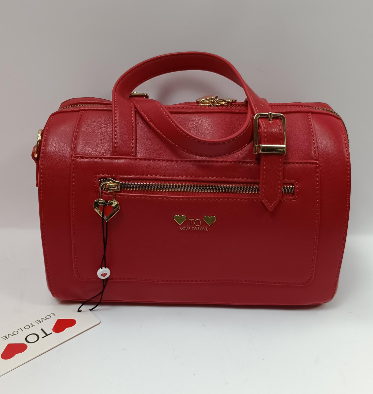 borsa a bauletto donna della linea Love to Love art LO-252 nero/ vinaccio/ toupe/ azzurro verde/ verde militare/ rosso