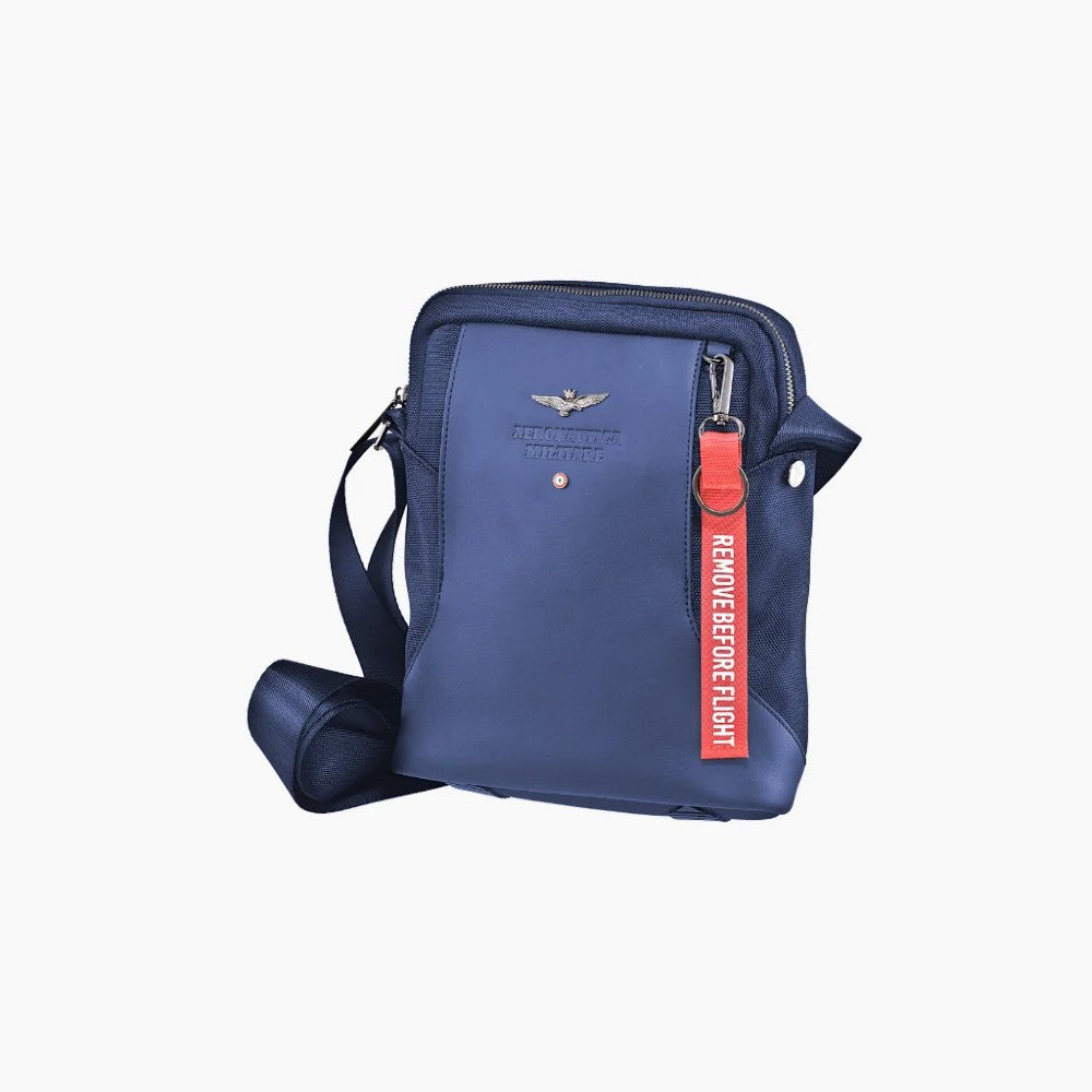 Tracola uomo di aeronautica militare am-491 nero/ blu