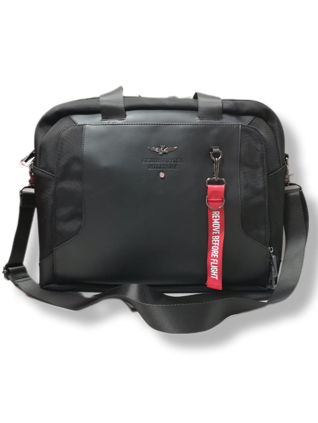 Cartella porta pc da uomo di aeronautica militare am-493 nero/ blu