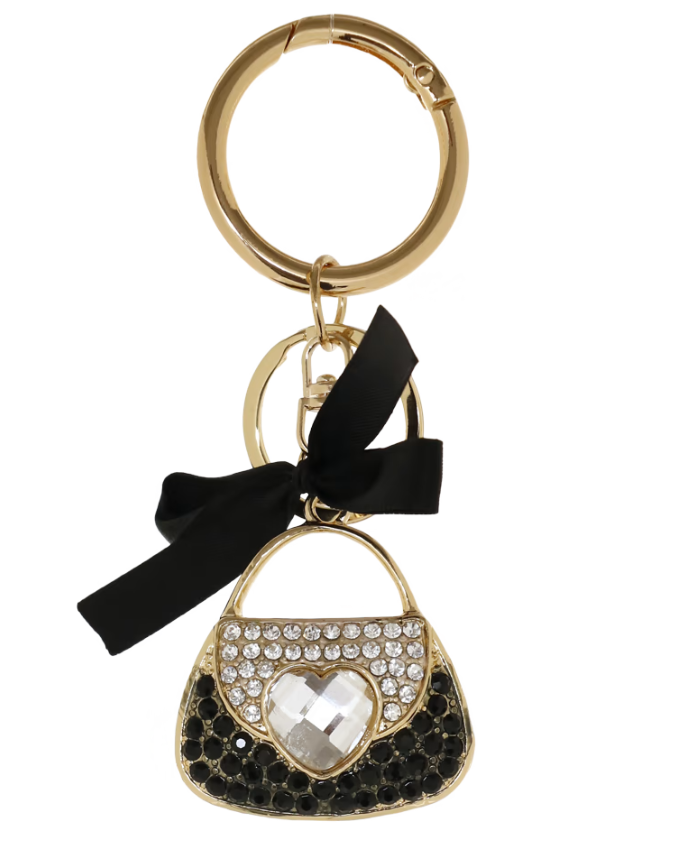 portachiavi donna borsa a mano nero di camomilla milano cod. 58954