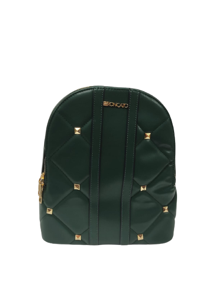 zaino donna di roncato verde con borchie in oro