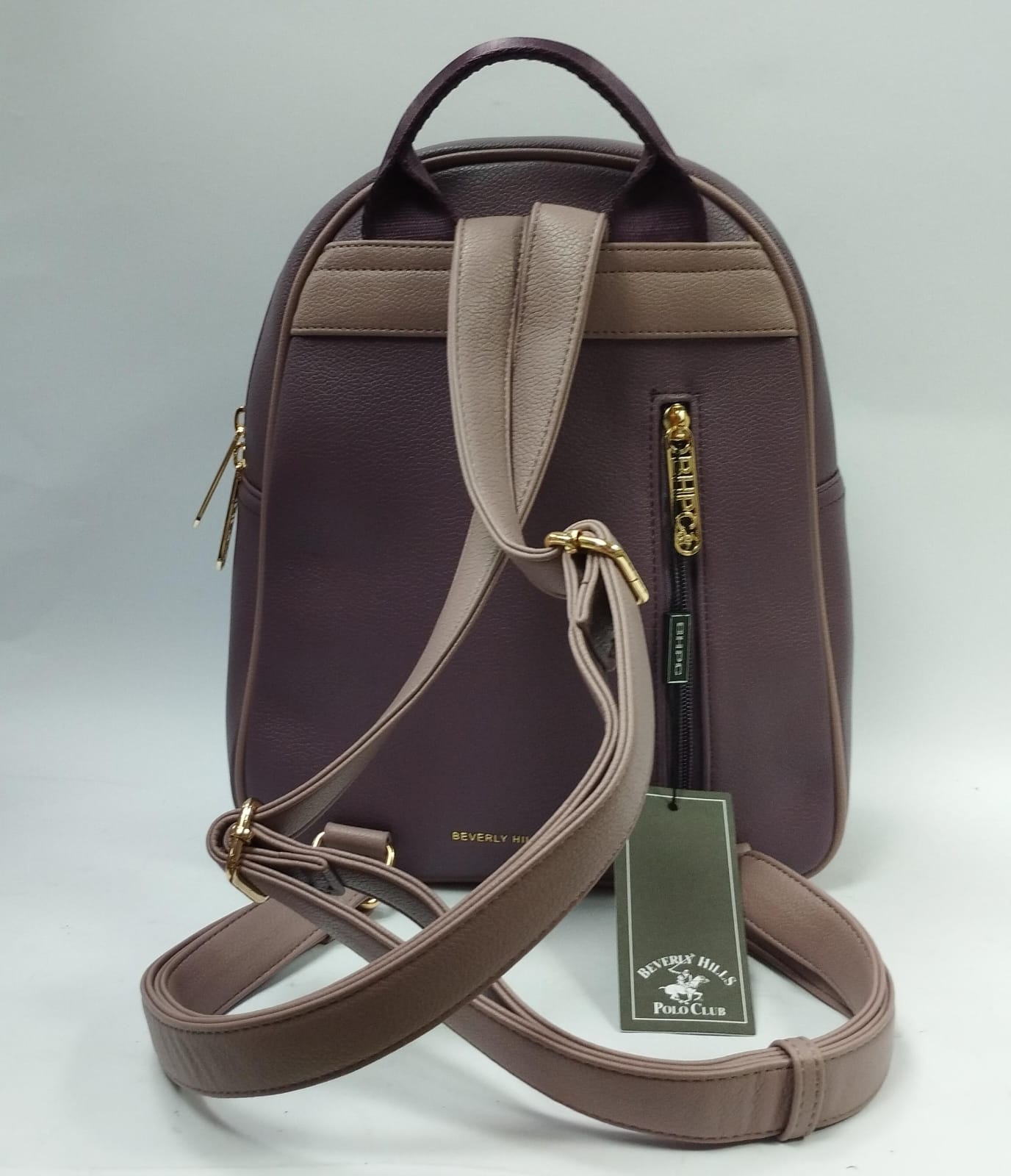 beverly hills polo club zaino donna bh-4262 aubergine/nero