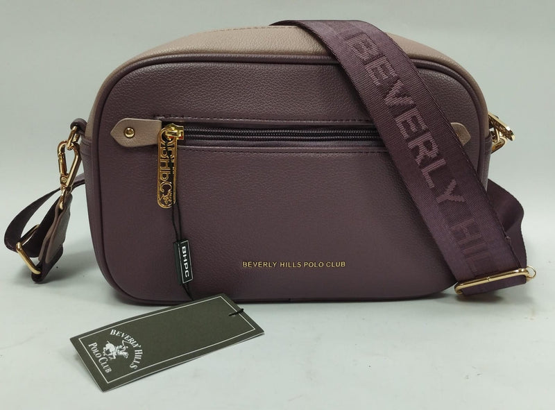 beverly hills polo club borsa donna a tracolla bh-4263 aubergine