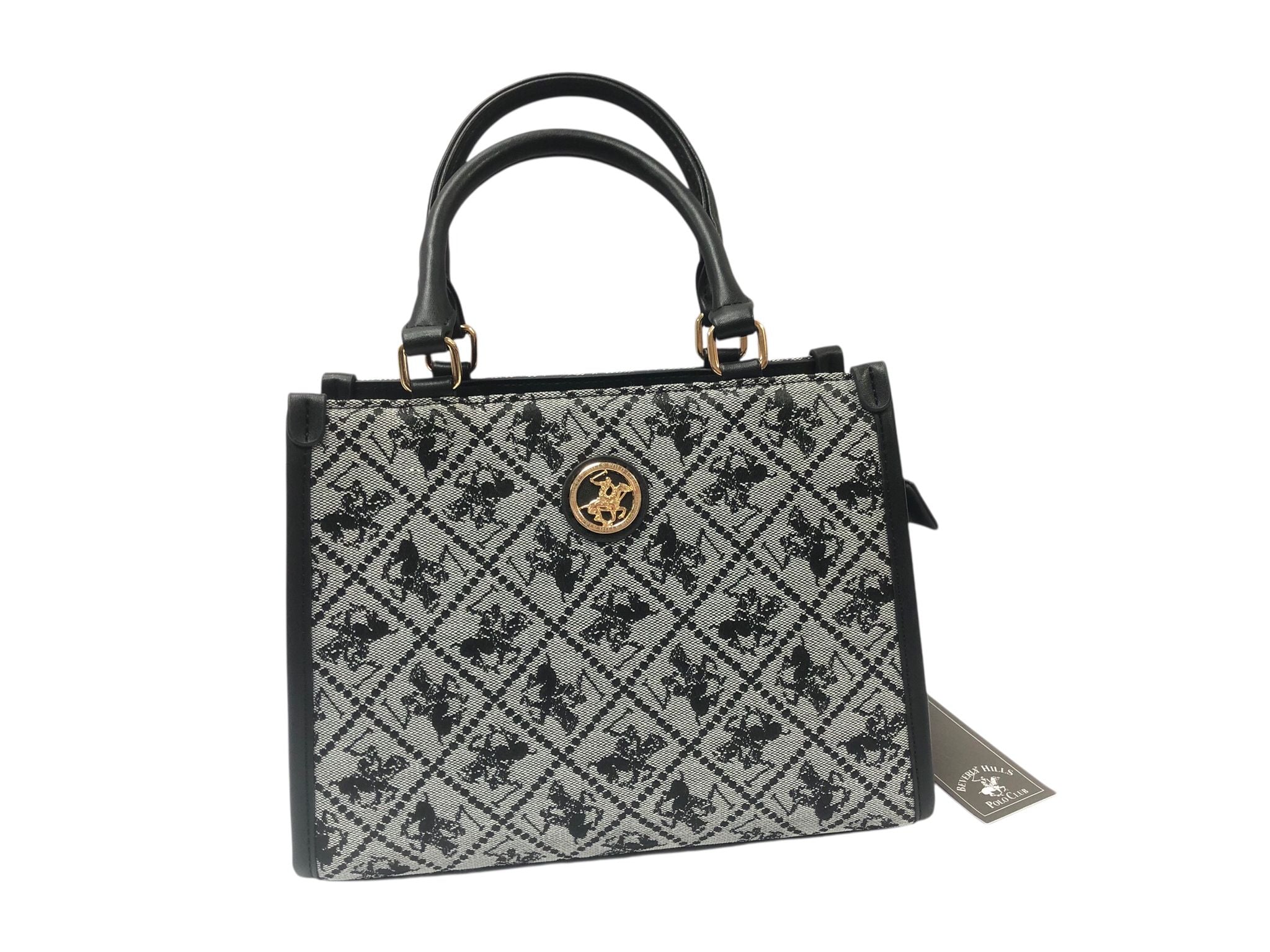borsa donna di beverly hills polo club bh-3920 blu/nero