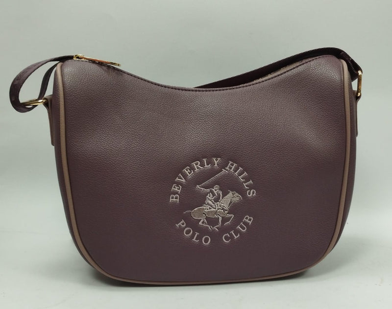 beverly hills polo club borsa a tracolla donna bh-4264 aubergine/ nero
