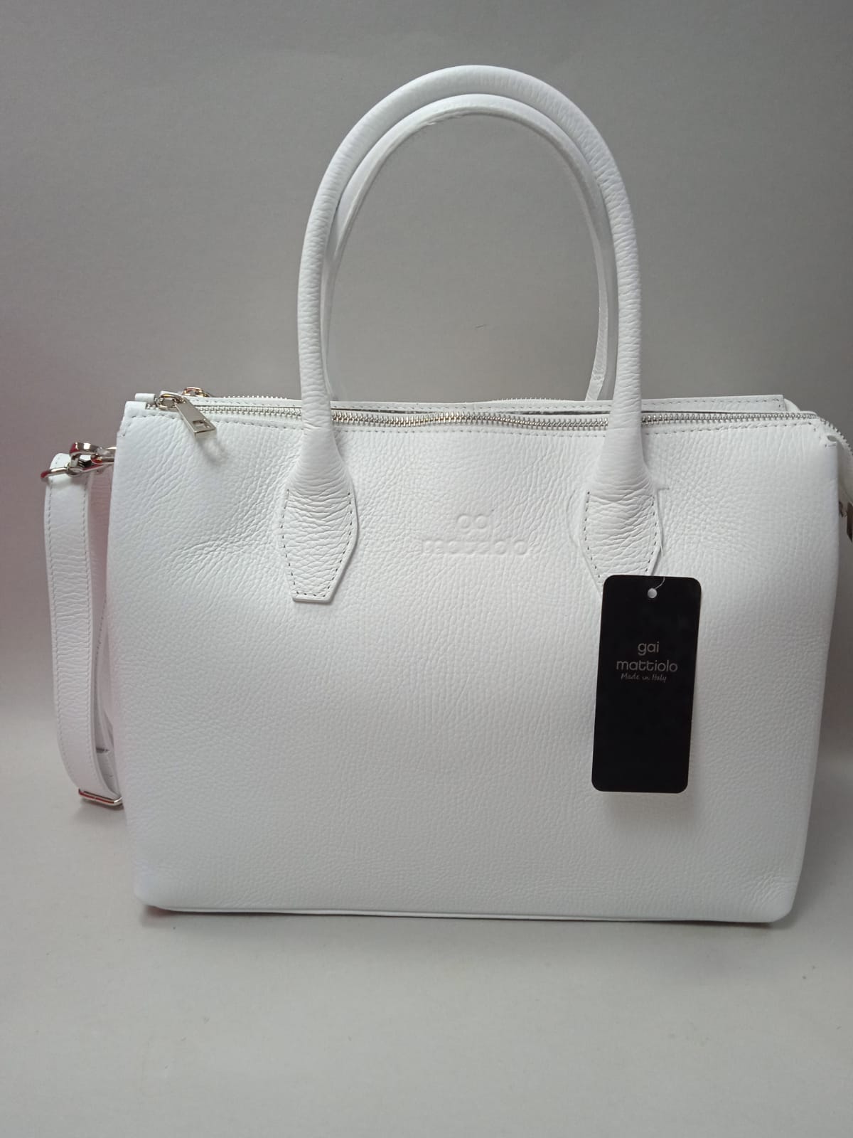 Borsa donna Gai mattiolo MJ0072.102 beige/ bianca