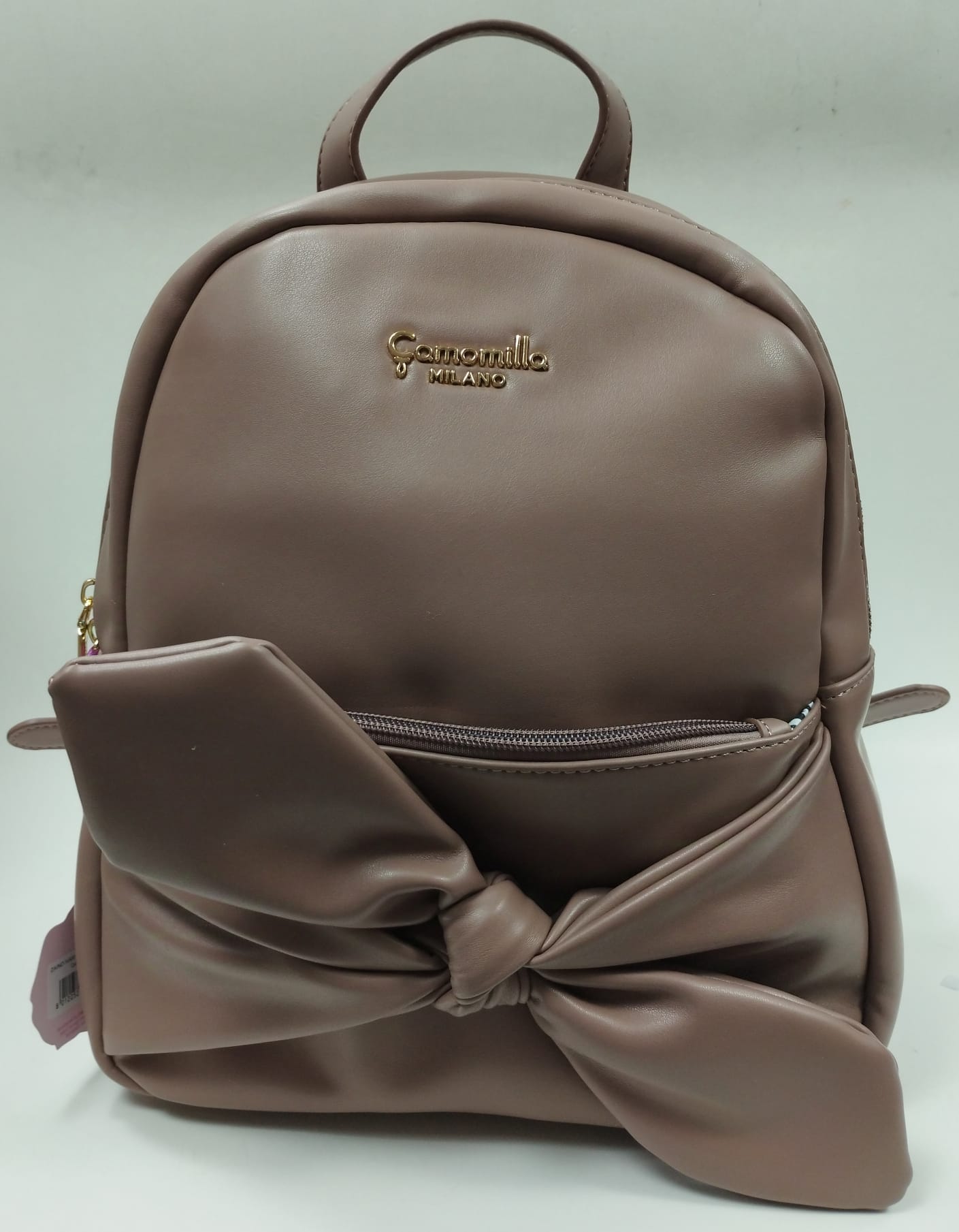 zaino maxi bow di camomilla milano cod.10949 nero/ tortora