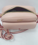 Tracolla donna camera bag mon amour di camomilla Milano nero/ rosa