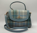 beverly hills polo club borsa donna bh-4251 azzurro/cuoio