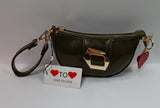 borsa a mano donna Love to Love art. LO-283 nero/ verde militare/ vinaccio/ petrolio/ rosso