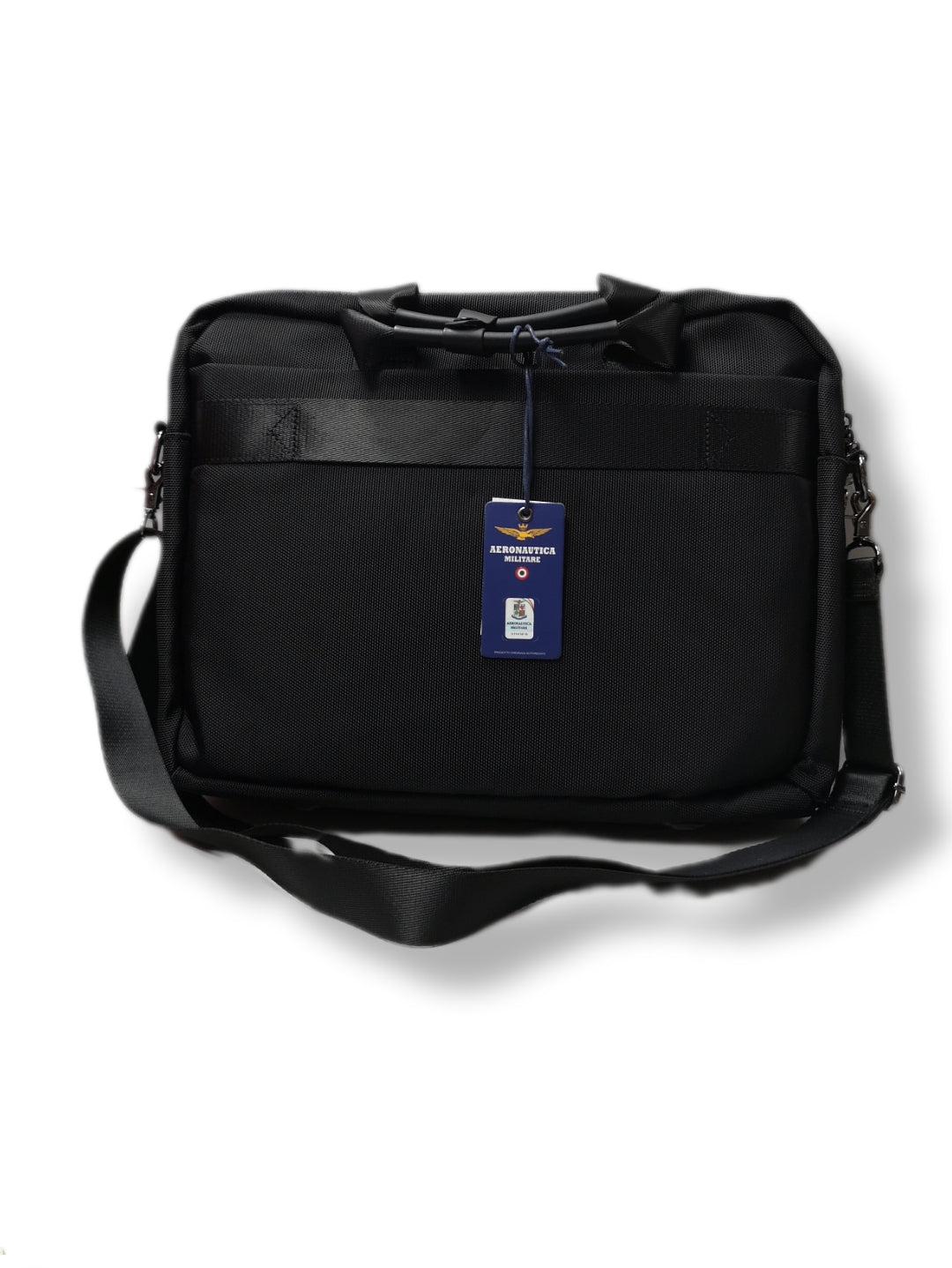 Cartella porta pc da uomo di aeronautica militare am-493 nero/ blu