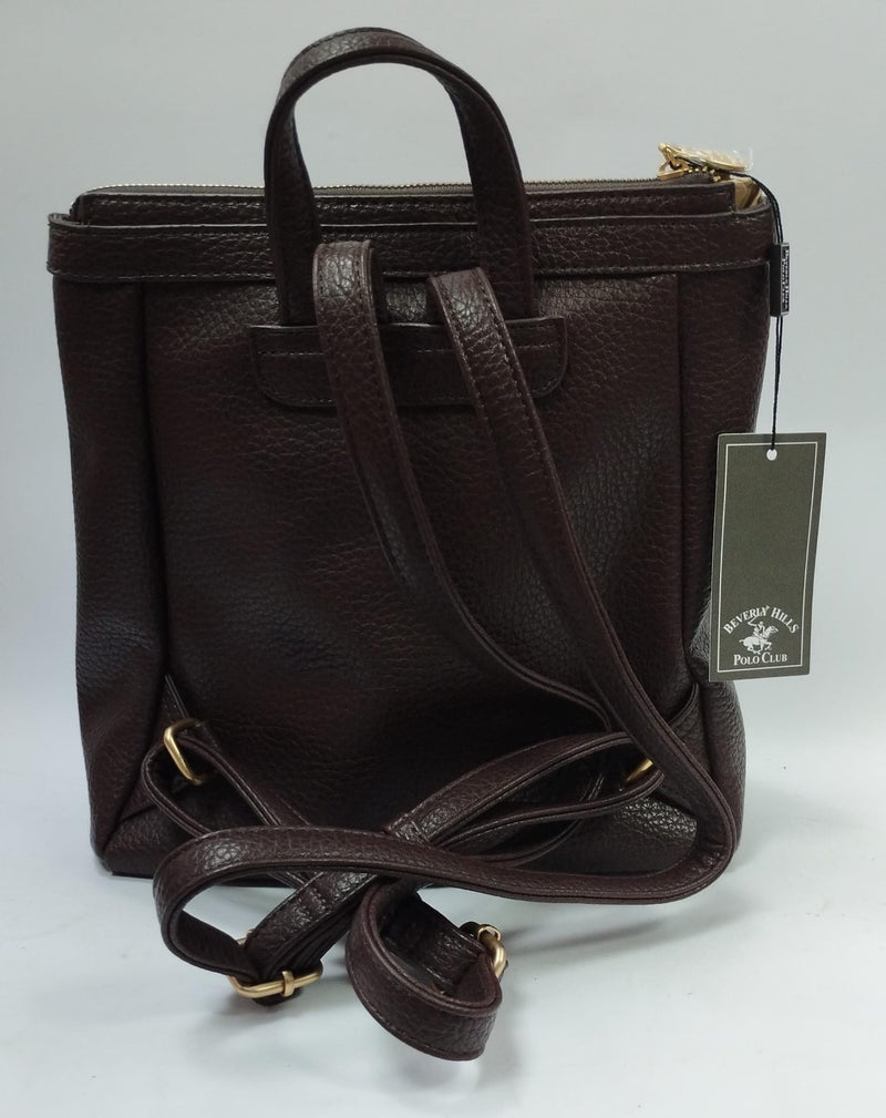 zaino donna beverly hills polo club bh-4292 marrrone scuro/nero
