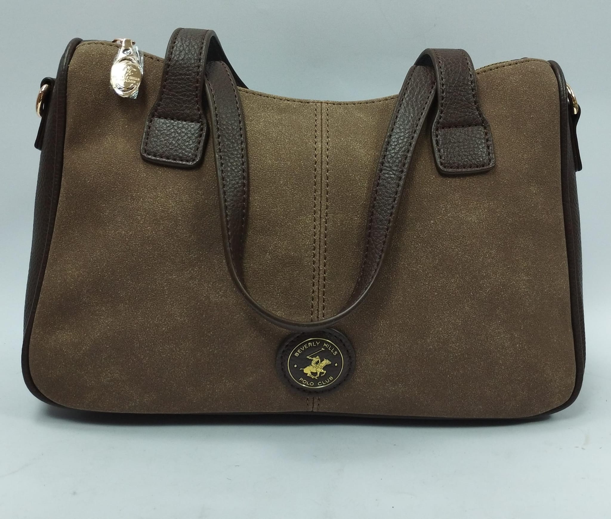 borsa donna beverly hills polo club bh-4321 dark brown/ verde