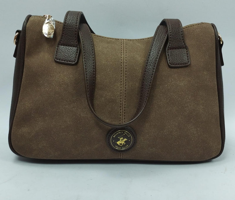 borsa donna beverly hills polo club bh-4321 dark brown/ verde
