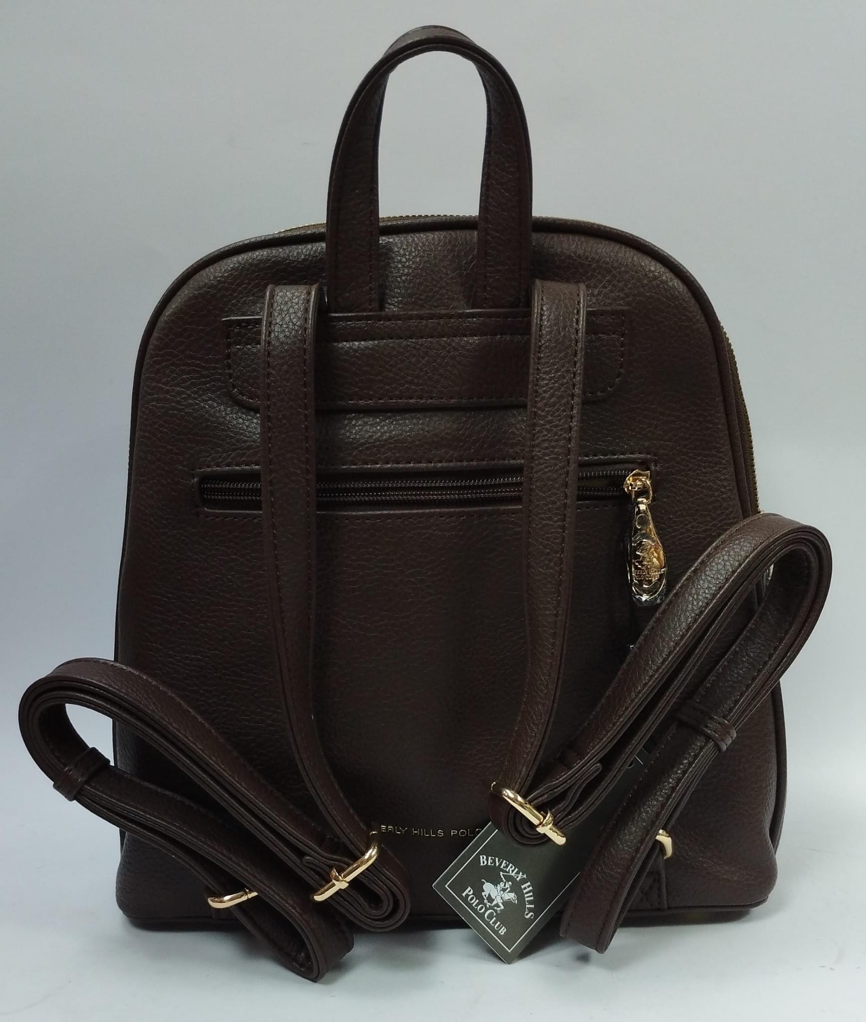 zaino donna beverly hills polo club bh-4322 dark brown/ verde