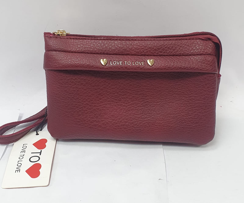 POCHETTE DONNA LOVE TO LOVE LO-365 BURGUNDY / BROWN