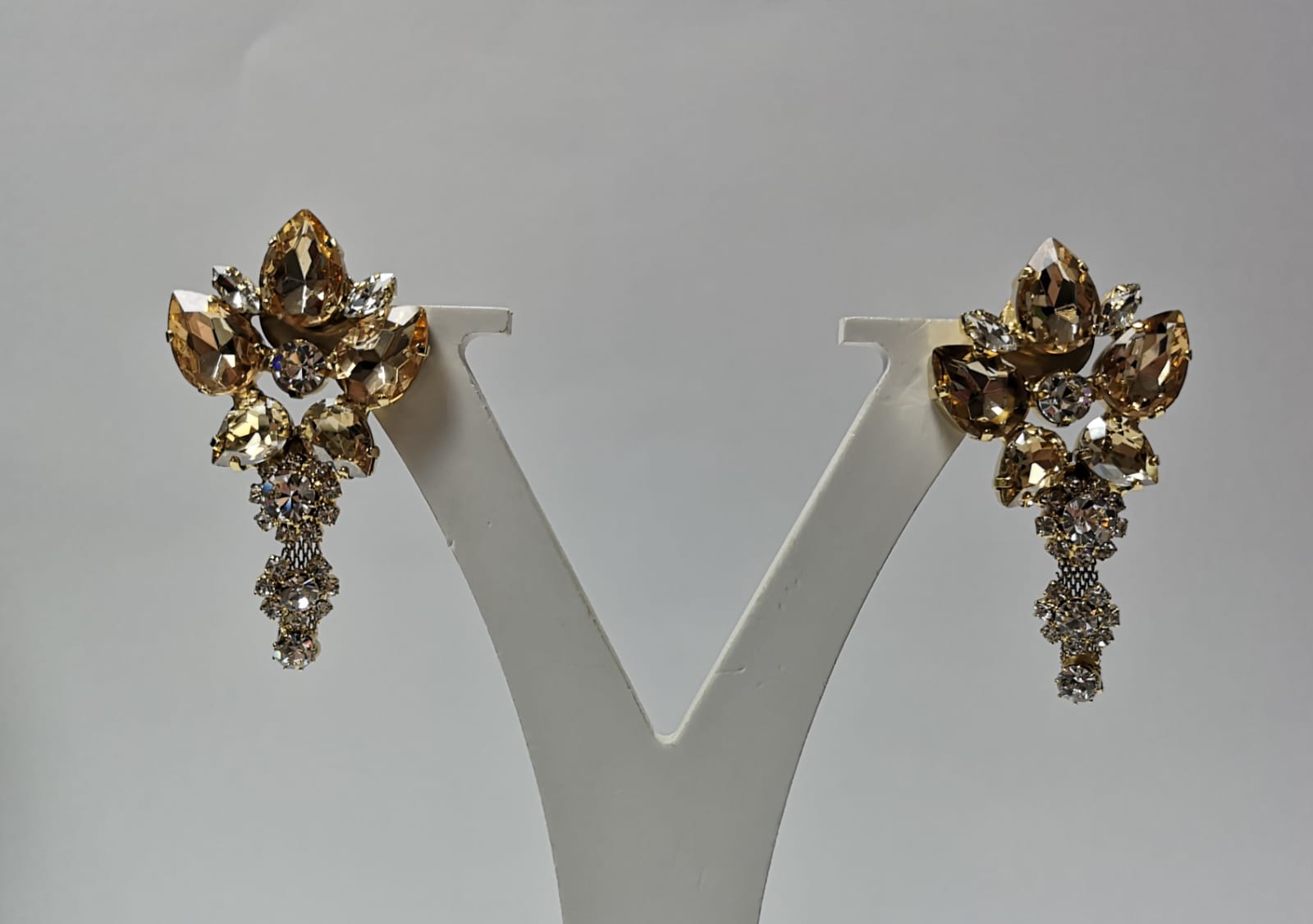Set da donna di  collana e orecchini di trik bijoux fiore pendente oro