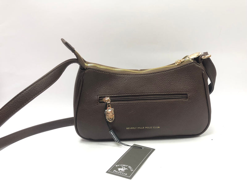 borsa donna beverly hills polo club bh-4324 dark brown/ verde